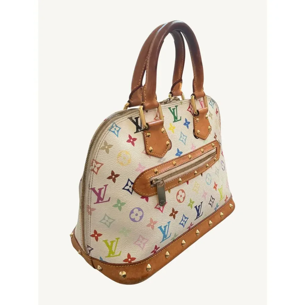 Louis Vuitton x Takashi Murakami Alma MM White Multicolor Monogram Bag